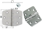 Scharnier 2 mm herauragender Pin 74x60 mm