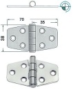 Scharnier herausragender Kern 2 mm 70x38 mm