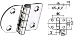 Scharnier herausragender Kern 65x40 mm