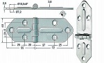 Scharnier herausragender Kern 127x40 mm