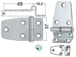 Winkelscharnier, links 65,5x37 mm
