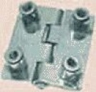 VA-Stahl Scharnier rechteck 4 Innengewinde 51x38mm