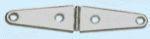 VA-Stahl Scharnier, poliert 145x32 mm