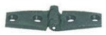 Scharnier verstärktes Nylon, schwarz 82x26 mm