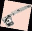 Lukenscharnier Messing, verchromt 110x40 mm