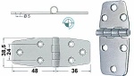 Scharnier herausragender Kern 88x38 mm