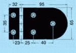 Scharnier 128x65 mm
