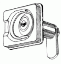 Drehverschlußriegel m. Türdrücker 50x55 mm