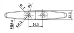 Klampe aus Aluminium, eloxiert 150 mm