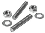 VA-Stahl Stiftschrauben-Set f. Klampen 10x80 mm