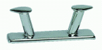 Knopfpoller Messing, verchromt 140 mm