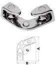 Eckige Lippklampe m. Rollen 100°