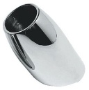 Relingstützenhalter, stumpf-oval AISI316 60° 30 mm