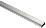 Ovales Rohr, poliert u. eloxiert 40x20 mm