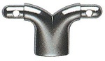 Handlaufmittelstück, Messing verchromt 30x30 mm