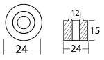 Ringanode aus Magnesium 24 x 15 mm