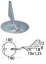 Magnesium-Finnanode gegendrehend links 100/220 PS