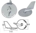 Zink-Finnanode Suzuki DF60/140 m. Bohrungen