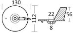 Finnanode aus Magnesium Honda 75/125 PS