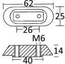 Magnesium-Plattenanode 10/50 PS