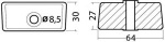 Magnesium-Fußanode, würfelförmig