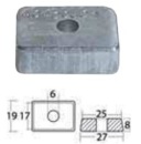Anode aus Aluminium f. Mercury 4/5/6 PS