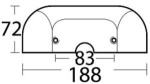 Magnesium-Plattenanode f. Alpha One Heckantrieb