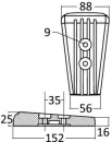 Fußanode aus Magnesium Volvo SX/DPS