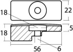 Magnesium-Plattenanode Suzuki 60/140 PS Viertakter