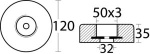 Magnesiumanode m. versenkbarer Halterung Ø 120 mm