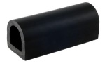 PVC-Scheuerleiste, schwarz 70x70 mm Stücken von 2m