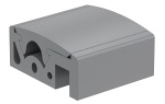 QBE 65 Endstück grau RAL 7047