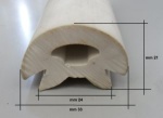Erhöhtes PVC-Keder, schwarz