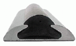 Profilleiste aus eloxiertem Aluminium 56x14+5 mm Stange