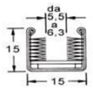 Wasserdichte Beschlag, doppelt AISI316 25x11,5 mm