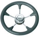 PolyurethanSteuerrad VA-Stahl Speichen Ø280mm schw