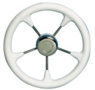 PolyurethanSteuerrad VA-Stahl Speichen Ø280mm weiß