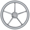 A Steuerrad Polyurethan weich grau/VA-Stahl 350mm