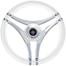 IMPACT Steuerrad weiß VA-Stahl Speichen Ø 350mm