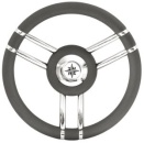 Apollo Steuerrad VA-Stahl+Polyurethan Ø350mm grau