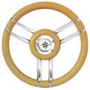 Apollo Steuerrad VA-Stahl+Polyur. Ø350mm elfenbein