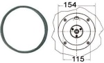 Flansch f.hydraulische Steuerung Ultraflex rund