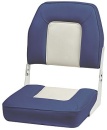 De Luxe Sitz m. Lehne, klappbar weiß/blau
