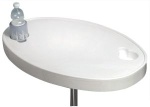 Tisch aus weißem ABS, oval 77x51 cm