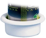 Einbauglashalter ABS, weiß Ø 90 mm