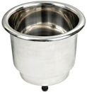 Delux VA-Stahl Glasshalter m. LED Drainageloch