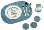 Anti-rutsch Tischset sandfarbig