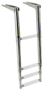 Teleskopbadeleiter, standard AISI316 4-stufig