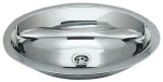 Ovale Spüle VA-Stahl, hochglanzpoliert 510x390 mm