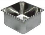 VA-Stahl rechteckige Spüle 360x360x150 mm